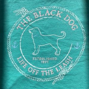 Girls Teal Long Sleeve Black Dog Tee